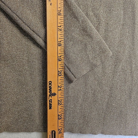 Chicos Metallic Gold Turtleneck Sweater - Picture 4 of 10